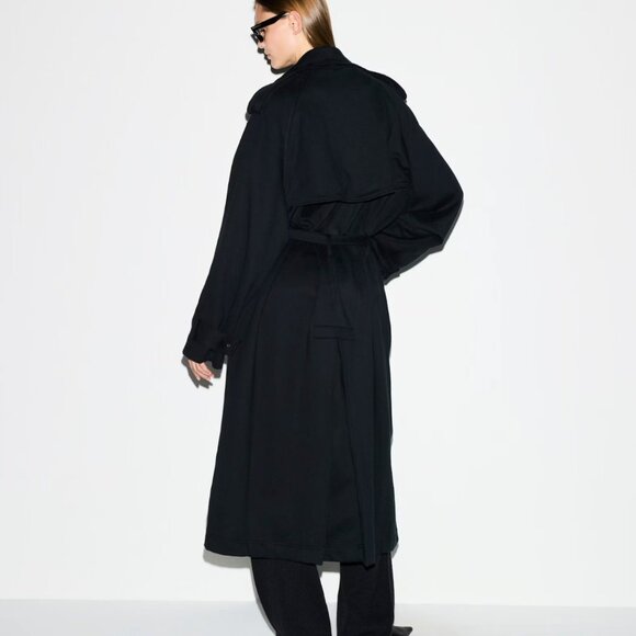 SKIMS BOYFRIEND FLEECE OVERSIZED TRENCH COAT - Picture 4 of 7